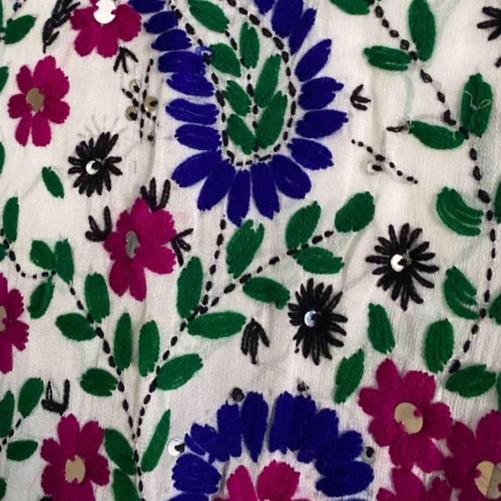 Indian/ Pakistani kantha work dupatta